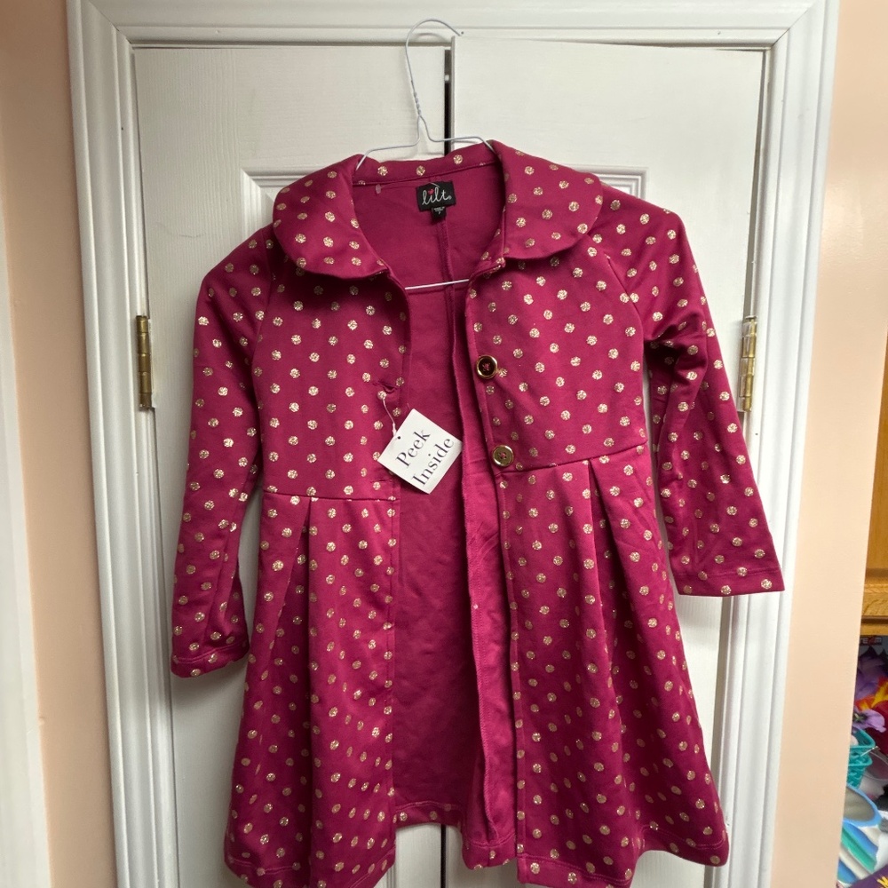 Classy Sleeveless dress and matching coat - dressy size 7
